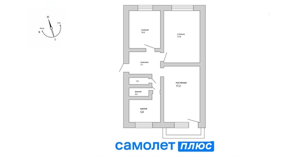 
   Продам 3-комнатную, 60.8 м², Октябрьский (Ноградский) тер, 49

. Фото 14.