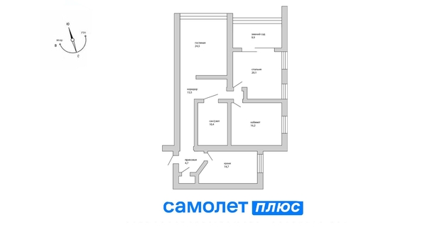 
   Продам 3-комнатную, 118.6 м², Октябрьский (Ноградский) тер, 59

. Фото 9.