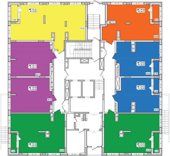 
   Продам 3-комнатную, 54.06 м², 7 высот, дом 9

. Фото 5.