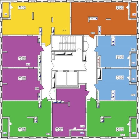 
   Продам 3-комнатную, 55.34 м², 7 высот, дом 9

. Фото 8.