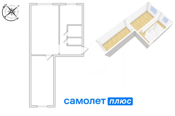 
   Продам 2-комнатную, 43 м², Леонова ул, 17

. Фото 20.