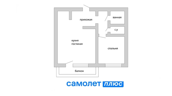 
   Продам 1-комнатную, 41.3 м², 

. Фото 9.