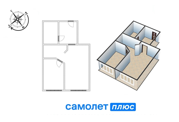 
   Продам 2-комнатную, 55.7 м², Строителей б-р, 53

. Фото 9.