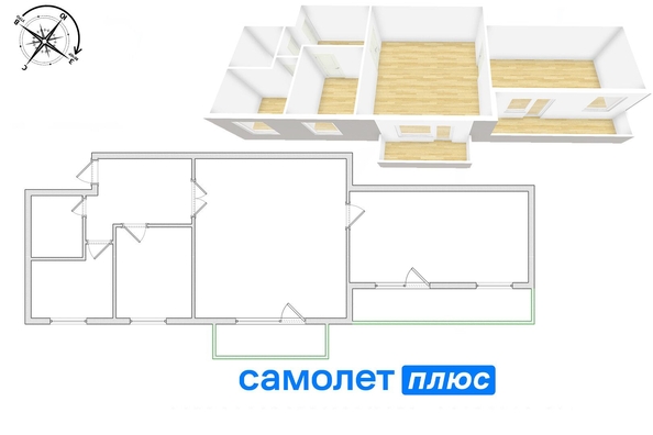 
   Продам 3-комнатную, 72.3 м², Радищева ул, 4

. Фото 7.