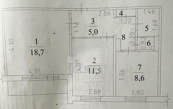 
   Продам 2-комнатную, 50.1 м², Молодежный (Заозерный) тер, 9Г

. Фото 8.