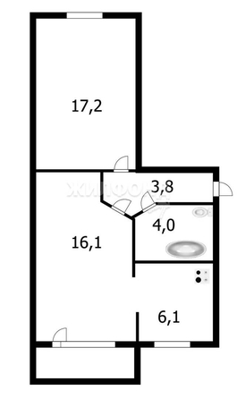 
   Продам 2-комнатную, 47.3 м², Ермака ул, 10

. Фото 3.