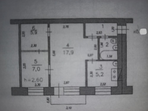 
   Продам 2-комнатную, 43.1 м², Доватора ул, 11

. Фото 1.