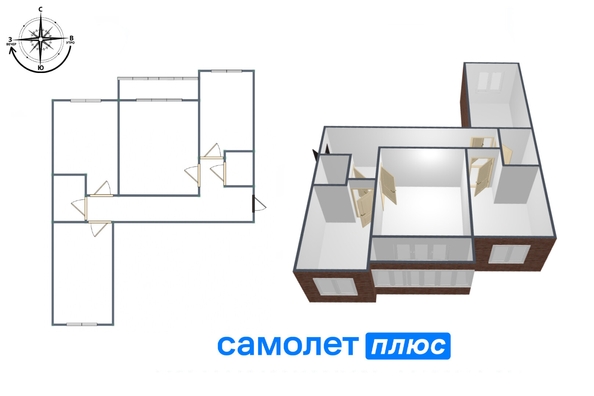 
  Продается 3-комн. квартира, 66.9 м², Советская ул, д. 1А
. Фото 39.