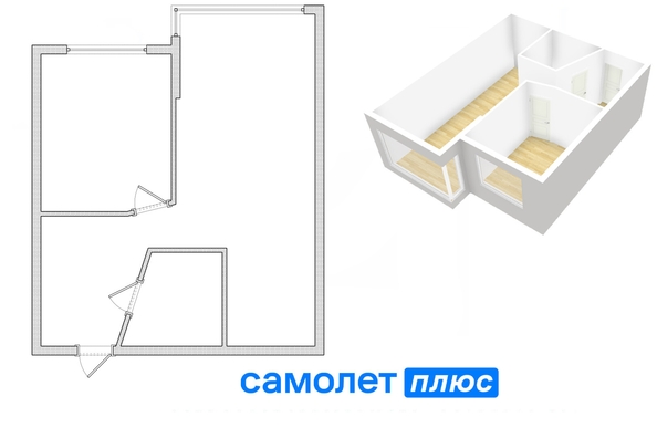 
   Продам 2-комнатную, 43.2 м², В.В.Михайлова пр-кт, корпус 1

. Фото 2.