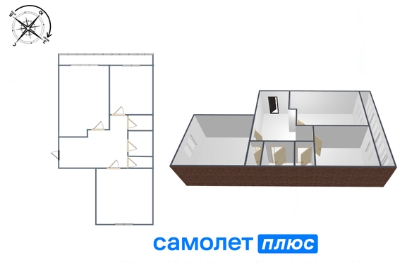 
   Продам 2-комнатную, 46.7 м², Аллейная ул, 9Б

. Фото 2.