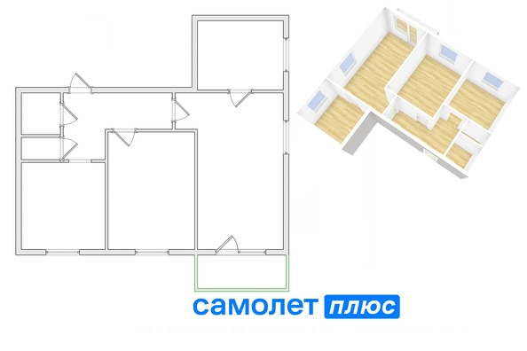 
   Продам 3-комнатную, 60.1 м², Строителей б-р, 35

. Фото 23.