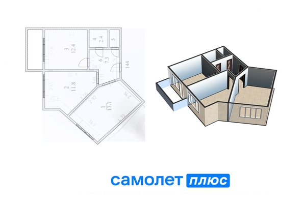 
   Продам 2-комнатную, 52.7 м², Ленина пр-кт, 55б

. Фото 10.