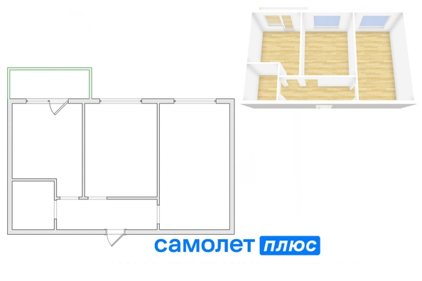 
  Продается 2-комн. квартира, 48.3 м², ЖК Верхний бульвар-2, дом 60, корп 2
. Фото 2.