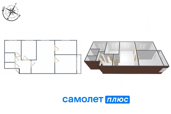 
   Продам 4-комнатную, 61.6 м², Инициативная ул, 34

. Фото 1.