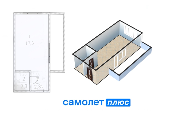 
   Продам 1-комнатную, 22.4 м², Федоровского ул, 26

. Фото 2.