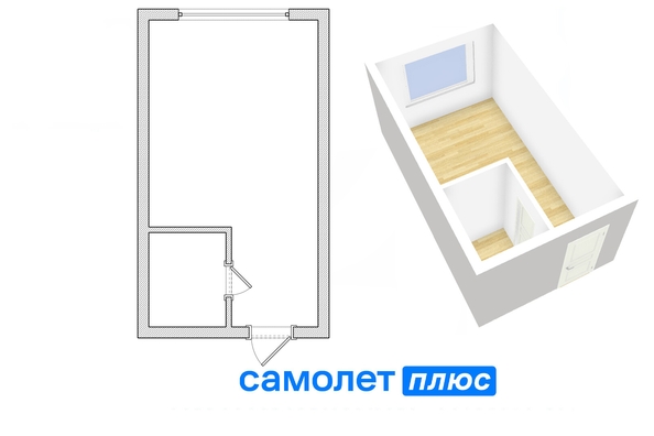 
   Продам 1-комнатную, 23.4 м², Ворошилова ул, 12

. Фото 2.