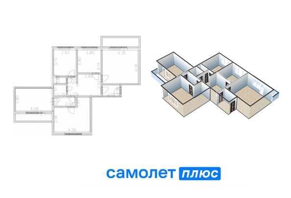 
   Продам 4-комнатную, 83 м², Свободы ул, 19

. Фото 1.