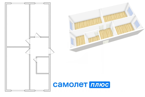 
   Продам 3-комнатную, 60.7 м², Московский пр-кт, 29А

. Фото 1.