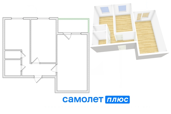 
  Продается 2-комн. квартира, 42.8 м², Свободы ул, д. 6Б
. Фото 2.