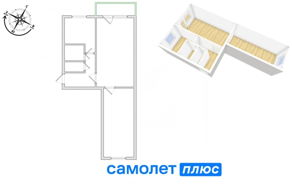 
   Продам 2-комнатную, 44.2 м², Патриотов ул, 24

. Фото 14.