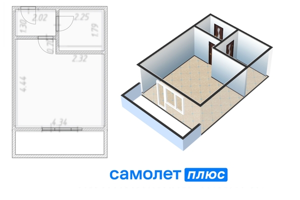 
   Продам 1-комнатную, 29 м², Веры Волошиной ул, 32

. Фото 2.