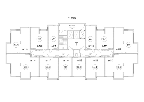 
   Продам 3-комнатную, 76.6 м², Сити-парк, дом 8

. Фото 1.