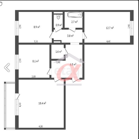 
   Продам 3-комнатную, 63.1 м², Юбилейная ул, 52

. Фото 19.