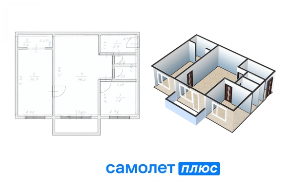 
  Продается 2-комн. квартира, 44.5 м², Ленина пр-кт, д. 115
. Фото 2.
