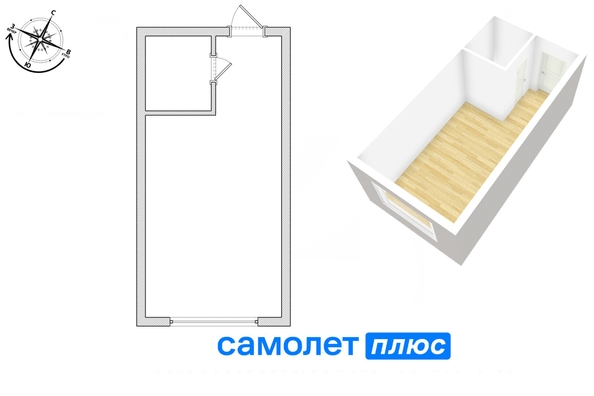 
   Продам студию, 23.1 м², Сибиряков-Гвардейцев ул, 19

. Фото 2.