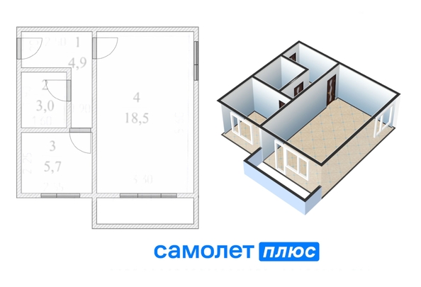 
   Продам 1-комнатную, 32.1 м², Гагарина ул, 142

. Фото 17.