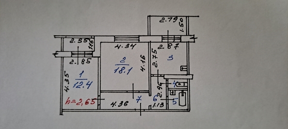 
   Продам 2-комнатную, 56 м², Климасенко  ул, 9 к 5

. Фото 8.