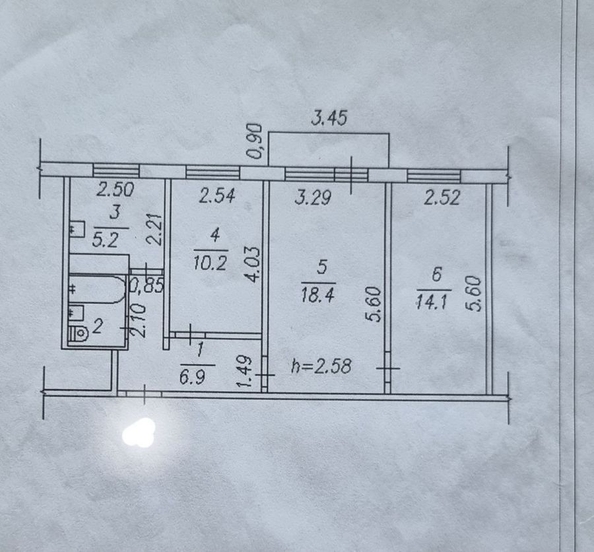 
   Продам 3-комнатную, 57.7 м², Первостроителей (Заводской р-н) ул, 3

. Фото 15.