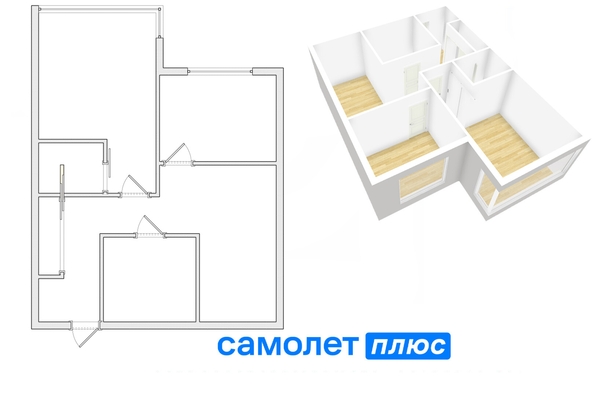 
   Продам 2-комнатную, 48.3 м², Дружбы ул, 30

. Фото 23.