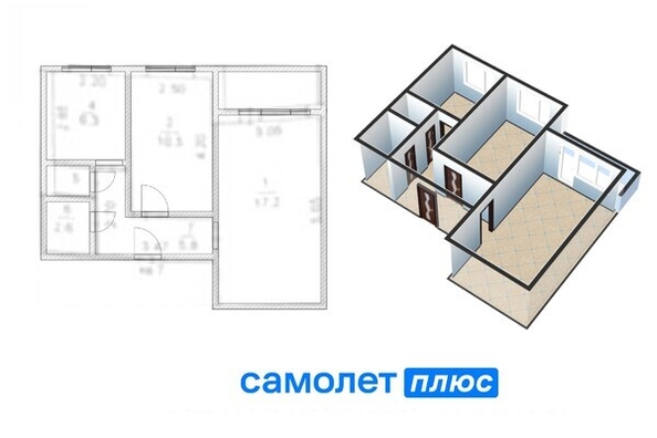 
   Продам 2-комнатную, 43.3 м², Октябрьский пр-кт, 78а

. Фото 2.