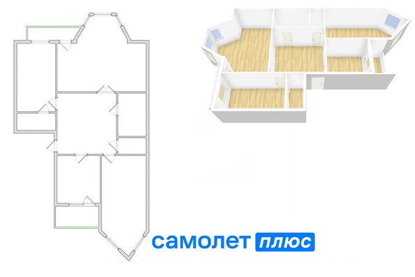 
   Продам 3-комнатную, 89.9 м², Глинки ул, 5

. Фото 30.