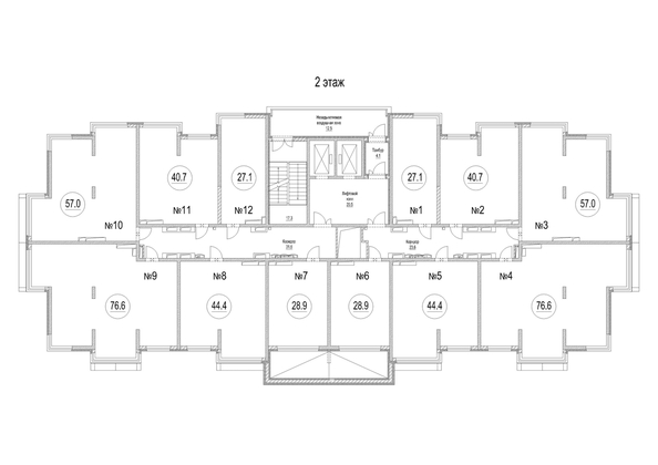 
   Продам 1-комнатную, 44.4 м², Сити-парк, дом 9

. Фото 1.