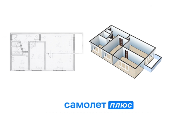 
   Продам 3-комнатную, 51.1 м², Энергетическая ул, 18

. Фото 2.