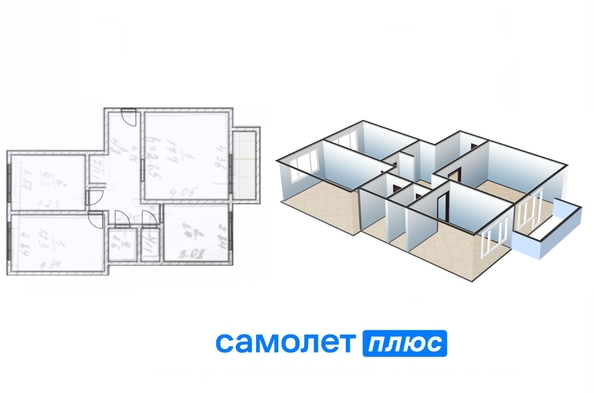 
  Продается 3-комн. квартира, 64.5 м², Карбышева ул, д. 22
. Фото 2.