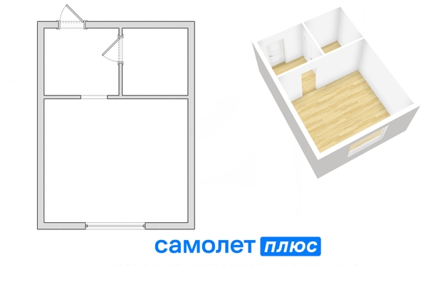 
  Продается 1-комн. квартира, 24.5 м², Строительная ул, д. 7Д
. Фото 2.