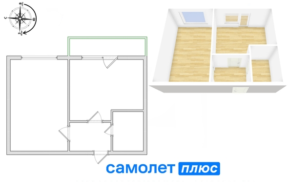 
  Продается 2-комн. квартира, 36.7 м², ЖК Московский проспект, дом 19
. Фото 2.