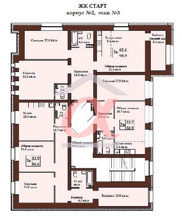 
   Продам 3-комнатную, 98 м², Тухачевского ул, 29Бк1

. Фото 31.