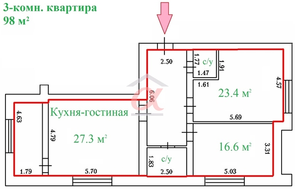 
   Продам 3-комнатную, 98 м², Тухачевского ул, 29Бк1

. Фото 32.