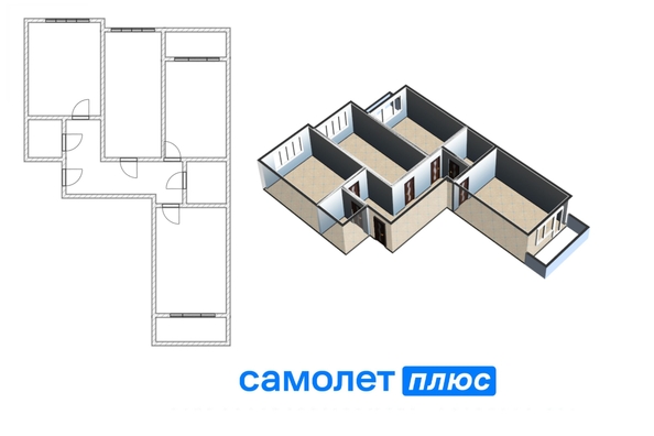 
  Продается 3-комн. квартира, 76.34 м², Серебряный бор ул, д. 4
. Фото 2.