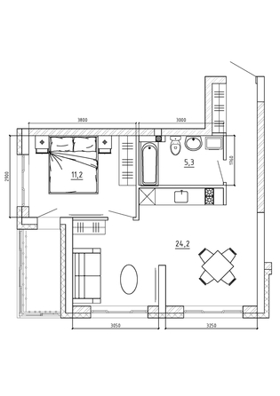 
  Продается 2-комн. квартира, 50.6 м², ЖК Парковый, дом 3 этап 1
. Фото 2.