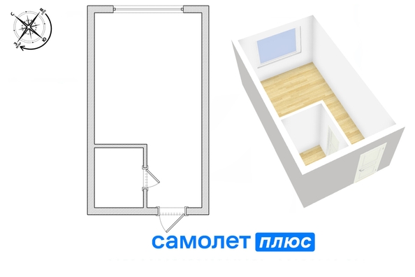 
  Продается студия, 16.1 м², Ленинградский пр-кт, д. 18
. Фото 1.