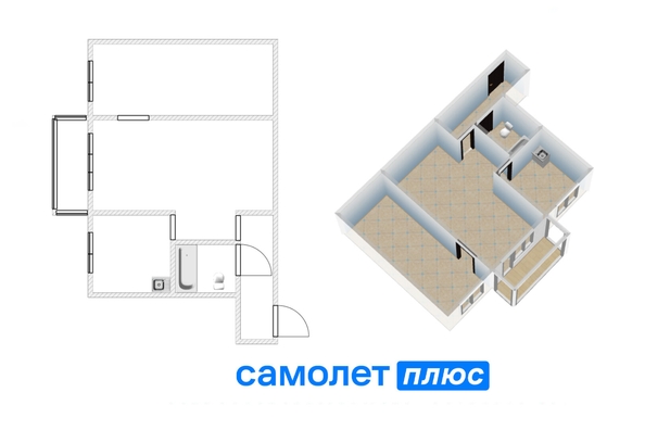 
  Продается 2-комн. квартира, 44 м², Гагарина ул, д. 116
. Фото 1.