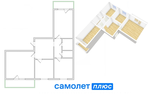 
  Продается 3-комн. квартира, 64 м², Шахтеров пр-кт, д. 85
. Фото 27.