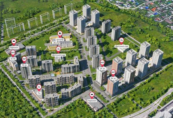 
  Продается 1-комн. квартира, 37.5 м², ЖК Верхний бульвар-2, дом 53 корп 2
. Фото 2.