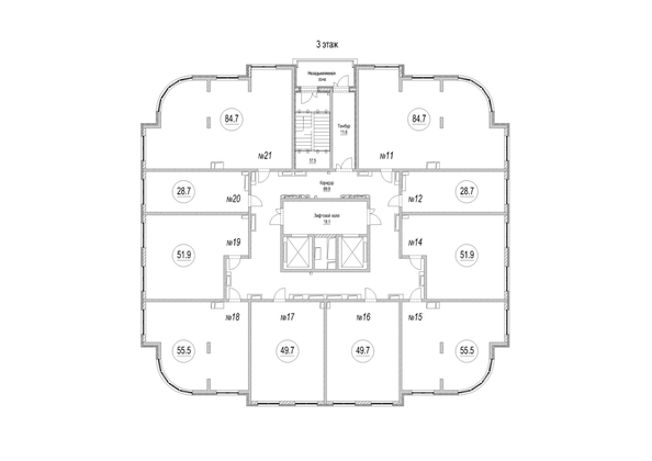 
  Продается 3-комн. квартира, 84.7 м², ЖК Панорама, (Октябрьский, 32а к.1)
. Фото 1.