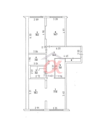 
  Продается 3-комн. квартира, 102.6 м², Московский пр-кт, д. 12
. Фото 2.